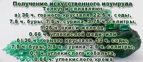 Получение искусственного изумруда